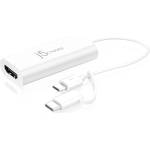 j5create Адаптер j5create - JUA165C, Android USB, USB-C-Micro USB-B/HDMI, бял (J5-JUA165C)