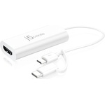 j5create Адаптер j5create - JUA165C, Android USB, USB-C-Micro USB-B/HDMI, бял (J5-JUA165C)