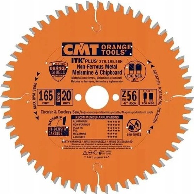 CMT Kotouč na HPL laminát hliník tenký 165 x 20mm 56Z vidi 276.165.56H