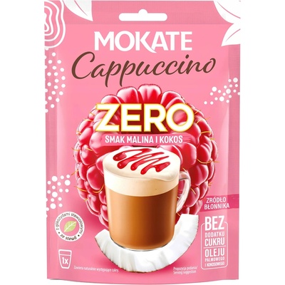 Mokate Cappuccino Zero instantná káva malina kokos bez cukru 20 g