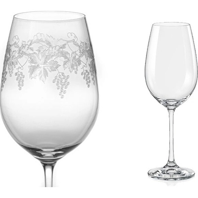 Crystalex Sklenice na bílé i červené víno Viola Hrozno 2 x 350 ml