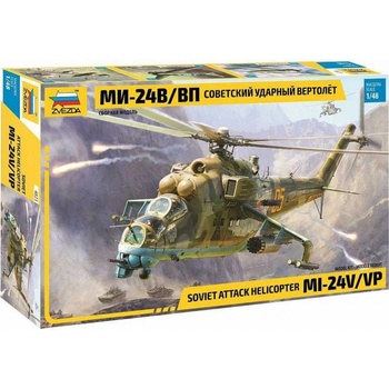 Zvezda Model Kit vrtuľník MIL Mi 24 V VP 1:48
