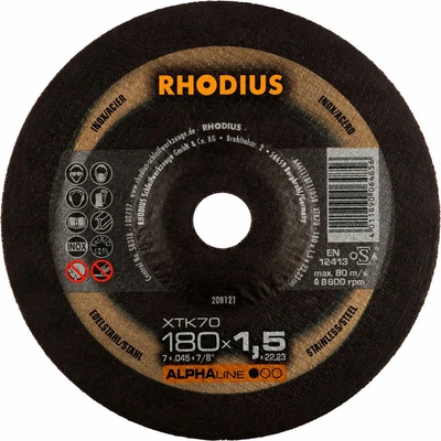 Rhodius Rezný kotúč 180 x 1,5 x 22,23 mm 208121