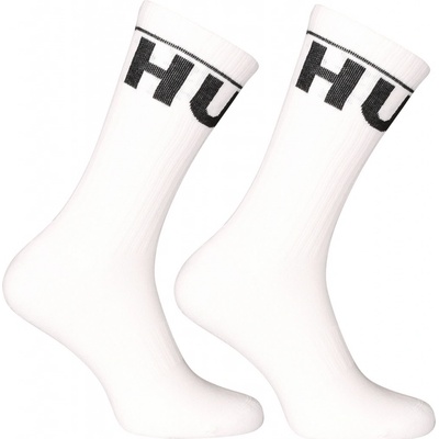 Hugo 2PACK ponožky vysoké 50510647 100 bielé