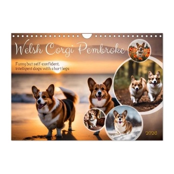 Calvendo Welsh Corgi Pembroke (Wall Calendar 2026 DIN A4 landscape), CALVENDO 12 Month Wall Calendar | Calvendo, Claudia Kleemann