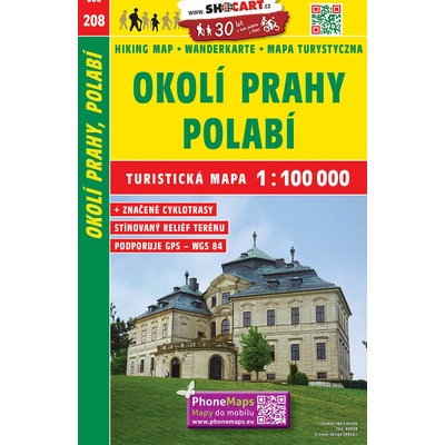 Okolí Prahy Polabí turistická mapa