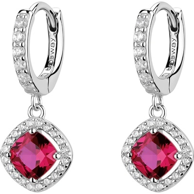 Brosway Stříbrné kruhové náušnice s kubickými zirkony Fancy Passion Ruby FPR135