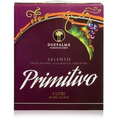 Cantine Due Palme Primitivo bag-in-box 2024 12,5% 3 l (holá lahev)