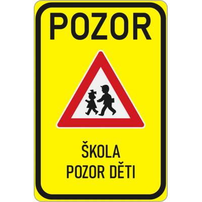 Zvýrazněná dopravní značka IP22 Text nebo symbol
