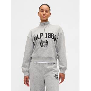 GAP Oversize суитшърт с лого 1969 VintageSoft GAP GAP | Siv | ЖЕНИ | XXS