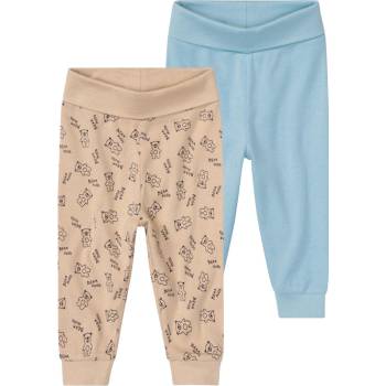 Lupilu Chlapčenské nohavice pre bábätká BIO 2 kusy béžová bledomodrá