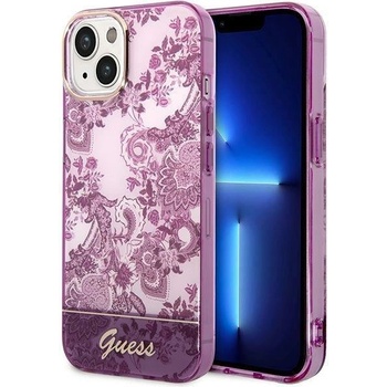 GUESS Кейс Guess GUHCP14MHGPLHF за iPhone 14 Plus 6.7"", fuchsia / fuschia, твърд, Porcelain Collection (GUE002223-0)