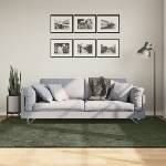 vidaXL Килим HUARTE с къс косъм, мек и миещ се, горско зелен 160x230см (375098)