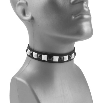 Black & metal чокър пирамида 1 - bwz-562a