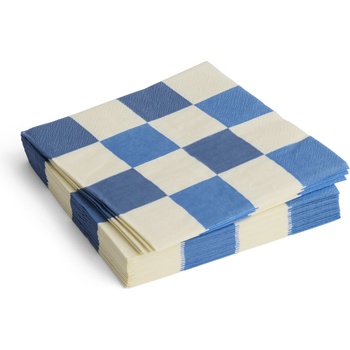 Hay Pattern Хартиени салфетки 40 x 40 cm, бяло-синьо каре, 20 бр (AE732-E140-AP95)