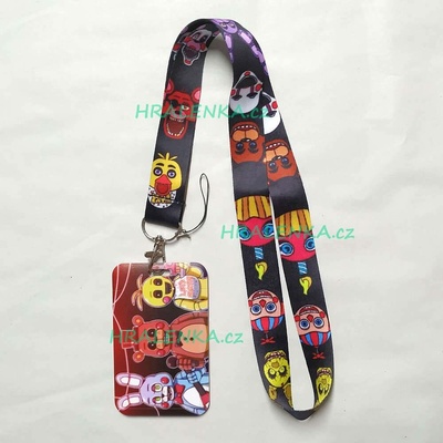 Šňůrka na krk 22415 s cedulkou Five nights at Freddys