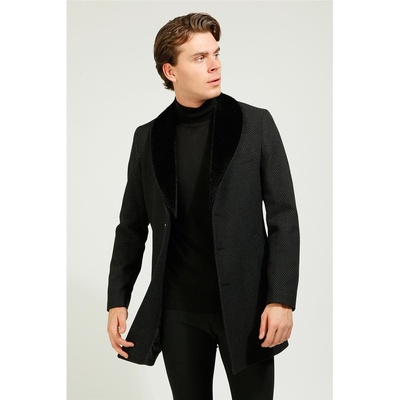 Centone Мъжко Slim Fit палто - Черно #363574 (363574_Черно)