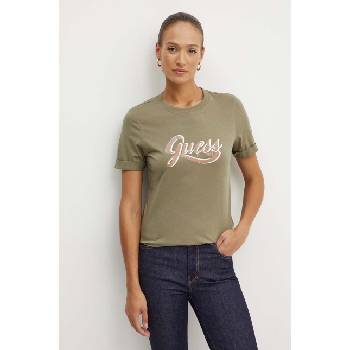 Guess Памучна тениска Guess GLITTERY в зелено W4YI09 JA914 (W4YI09.JA914)