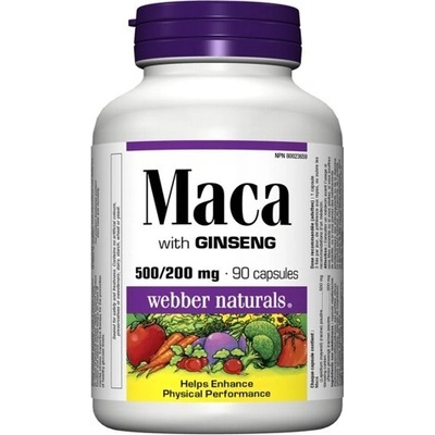 Webber Naturals Maca so Ženšenom 500/200 mg 90 kapsúl