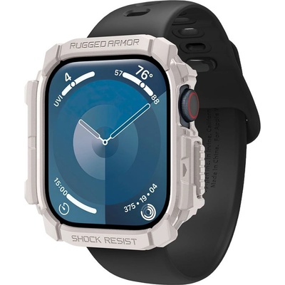 Spigen Удароустойчив TPU кейс за Apple Watch 10 46мм (2024) - Spigen Rugged Armor Case (бежов) (ACS08600)