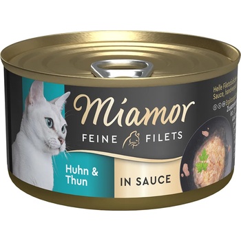 Miamor 24х85г Miamor Fine Fillets, консервирана храна за котки - пиле и риба тон