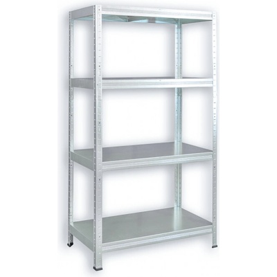 Biedrax Kovový regál 40 x 90 x 180 cm, zinkovaný - 4 police kovové