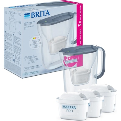 Brita Style Essential 2,4 l sivomodra + filter Maxtra Pro Pure Performance