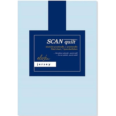 SCANquilt prostěradlo jersey elastic lycra světle modré 180x200