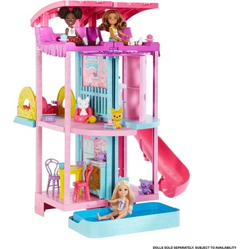 Mattel Barbie Chelsea dom so šmykľavkou