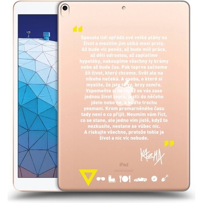 Picasee silikónový prehľadný obal Apple iPad Air 10.5 2019 3.generace Kazma BUĎTE TROCHU YESMANI