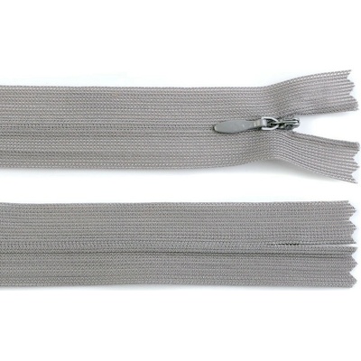 Špirálový zips skrytý šírka 3 mm dĺžka 60 cm dederón Farba: 528 šedá perlová