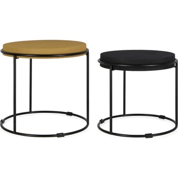 Bizzotto Ketaki ГОРЧИЧЕН/ЧЕРЕН КОМПЛЕКТ КАФЕНИ МАСИ СЕТ 2 (0747142)