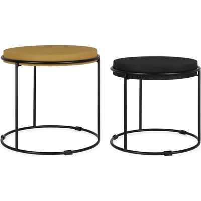 Bizzotto Ketaki ГОРЧИЧЕН/ЧЕРЕН КОМПЛЕКТ КАФЕНИ МАСИ СЕТ 2 (0747142)