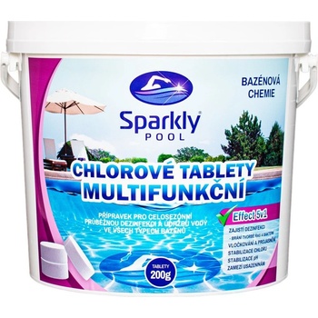 Sparkly POOL Chlorové tablety 5v1 multifunkční Maxi 3 kg