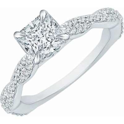 Eppi Propletený zásnubní prsten s princess diamantem Boaz RE37826
