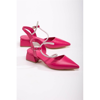 Moda Trend Дамски сандали с ток - Яркорозови #370785 (370785_Циклама)