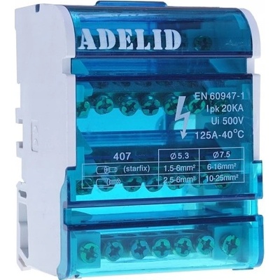 Propojovací lišta Adelid 500 V IP20 125 A
