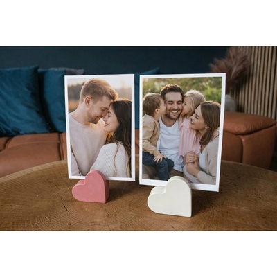 VOJA HOME Stojánky na fotografie, sada 2 ks, 5 x 5,5 x 2 cm (bílá anebo červená sada) Barva: Červená (vínová)