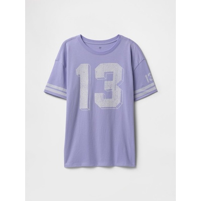GAP Dětské oversize tričko Varsity Fialová