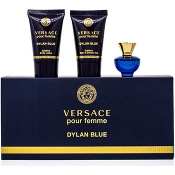 Versace Pour Femme Dylan Blue EDP 5 ml + tělové mléko 25 ml + sprchový gel 25 ml pro ženy dárková sada