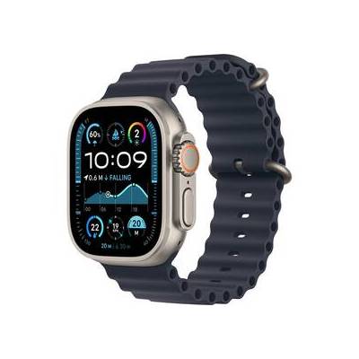 Inteligentné hodinky Apple Watch Ultra 2 GPS + Cellular 49mm prírodný titán - námornícky modrý oceánsky remienok (MX4D3CS/A)