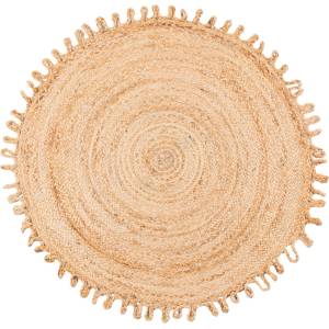 Multidecor Естествен кръгъл килим JUTA 100 cm бежов (MU0133)