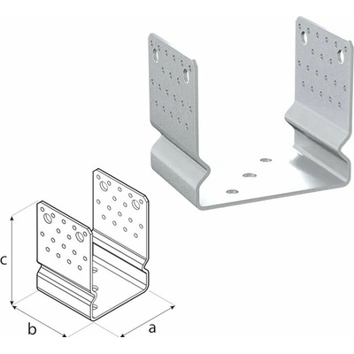 Domax zaskrutkovacia pätka stĺpika typu U PSSOZ 160 - 161 x 120 x 150 x 4.0 mm 6 ks