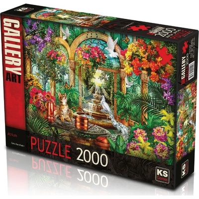 KS Games Авторски Пъзел от 2000 части - Атриум: Райска градина (96х68)