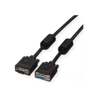 Roline Удължителен кабел ROLINE 11.04. 5353 : : VGA, HD15 M / F, 3.0 м, С феритни накрайници, Quality, Черен, 11.04. 5353
