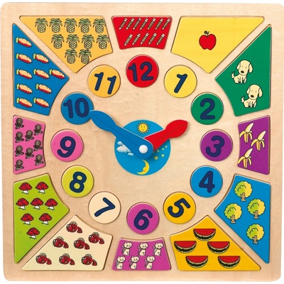 Small Foot Vkládací výukové puzzle nauč se hodiny