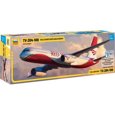 Zvezda Model Kit Tupolev Tu 204 100 letadlo 7023 1:144