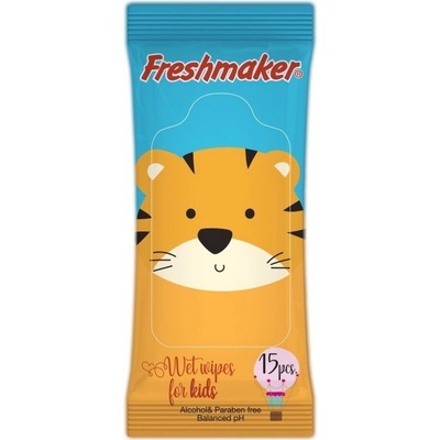 Freshmaker detské vlhčené obrúsky 15 ks Tiger