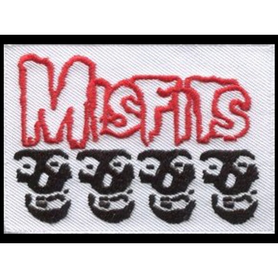 Nášivka MISFITS lebky vyšívaná zažehlovací