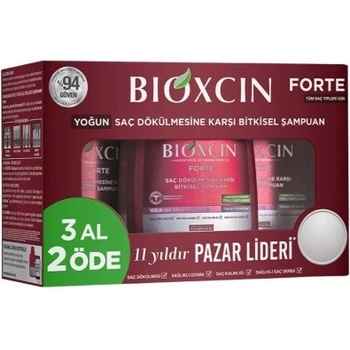 Комплект 3 опаковки Bioxcin Forte Шампоан против интензивен косопад 3x300ml